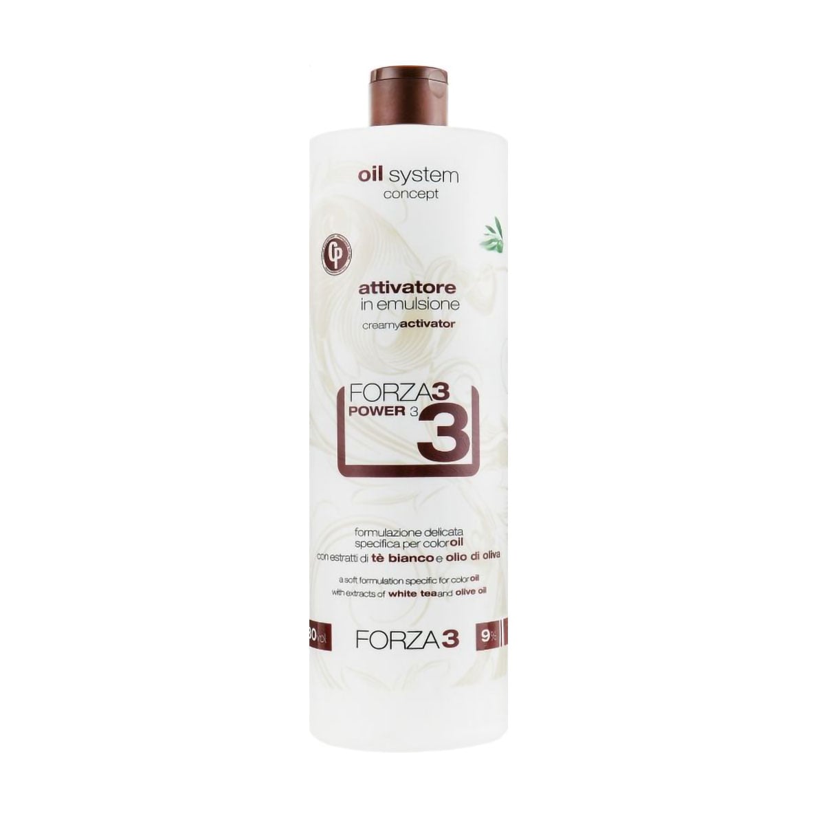 М'який крем-активатор для фарби Punti Di Vista Oil System Concept Color Oil Oxi Emulsion Forza, 3 (30 Vol), 1 л